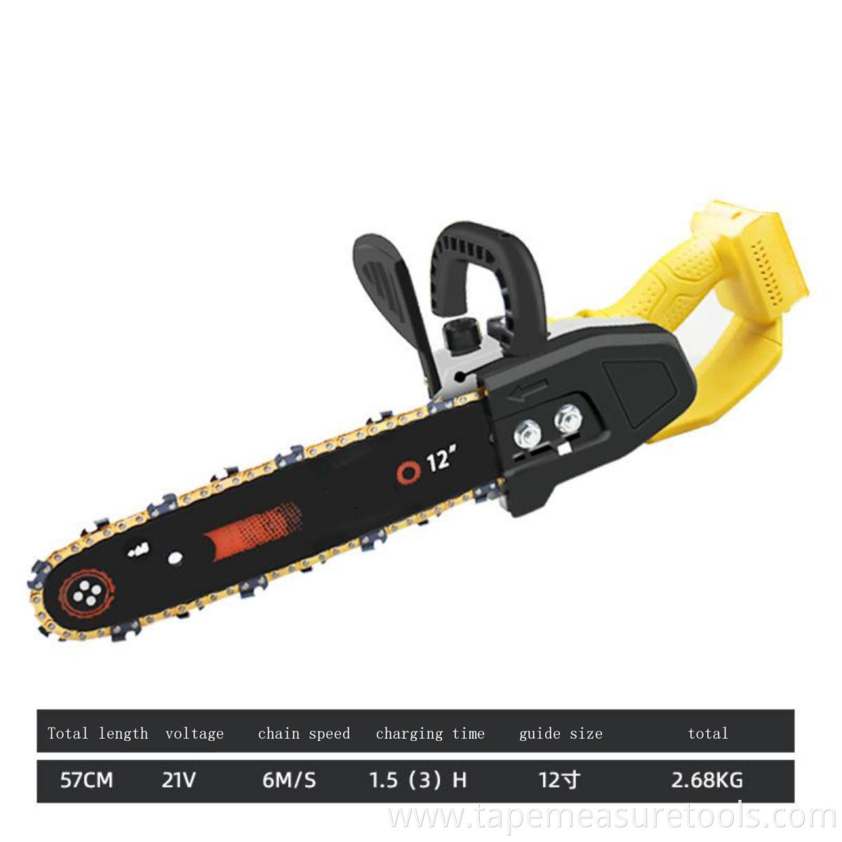 High-power electric chain saw wireless rechargeable pruning saw, household hand-held lithium battery tree electric saw